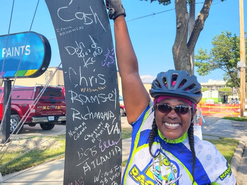 Inaugural bike ride, Dayna Chandler